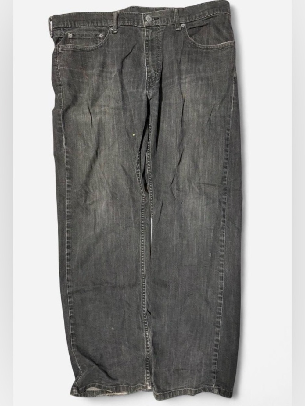 Men's Dark Gray Straight-Leg Jeans